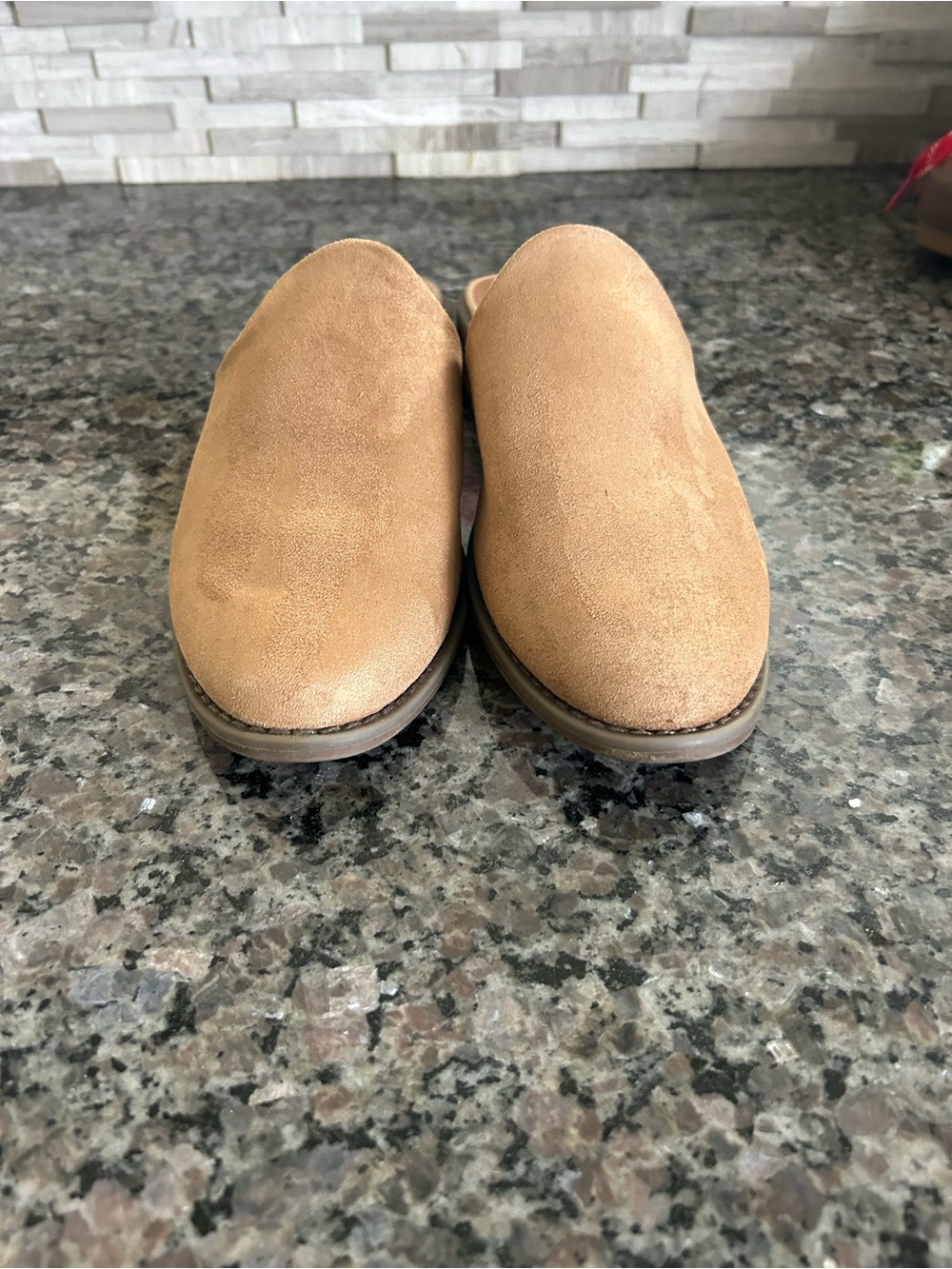 Universal Thread Women's Tan Suede Slip-On Mules